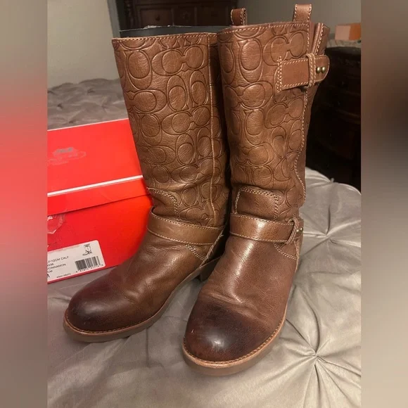 Coach Shoes Used Virginia Calf Coach Boots Poshmark